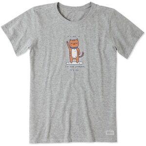 Life Is Good Women’s Cat I'm the Problem Short Sleeve Tee Heather Gray Medium N2